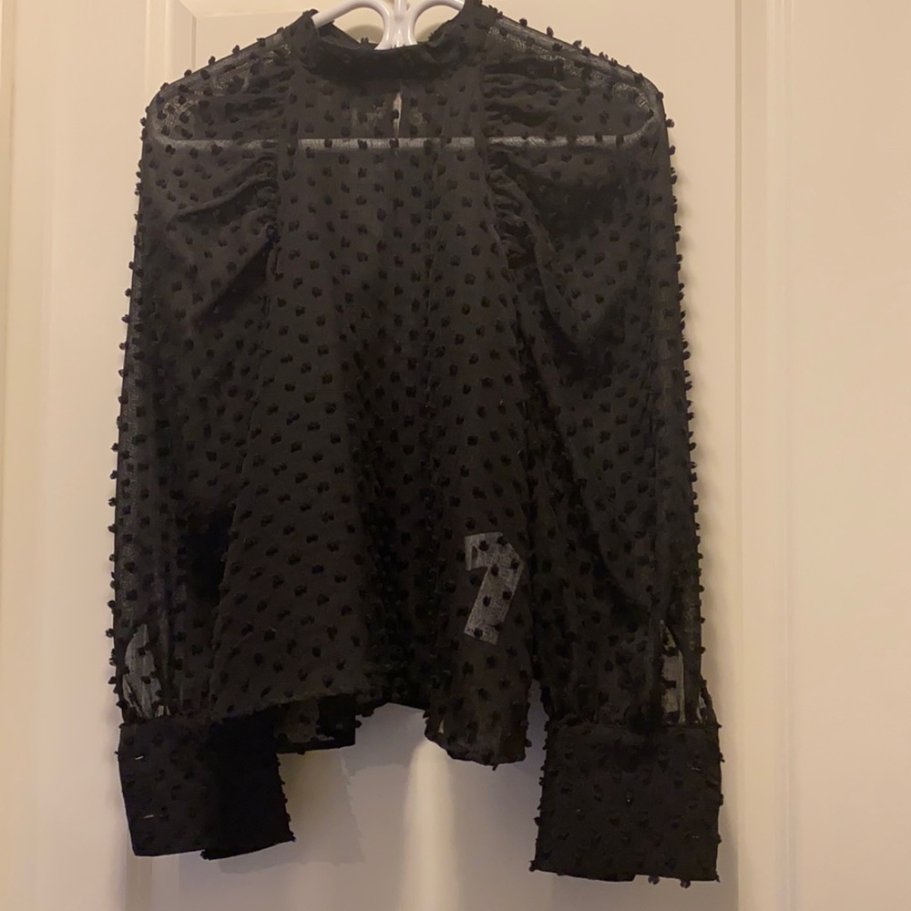 NWOT Zara Black Blouse